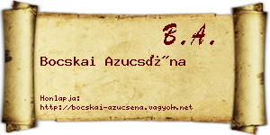 Bocskai Azucséna névjegykártya